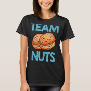T-shirt Équipe de baby shower Nuts Équipe Blue Boy Genre R