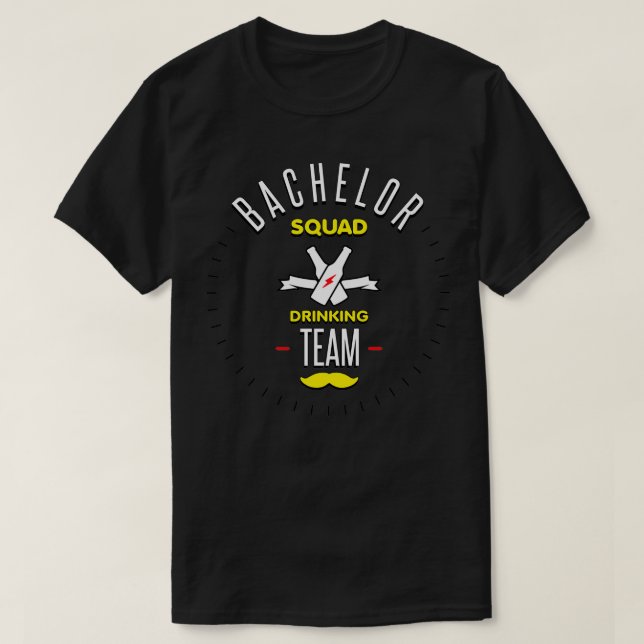 T-shirt Équipe de bachelor buvant (Design devant)
