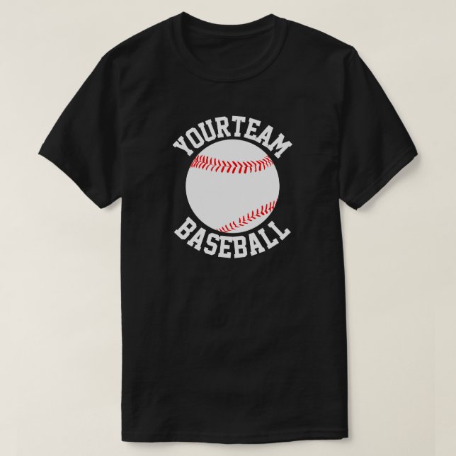 T-shirt Équipe de baseball, Joueur & Jersey Number Chemise (Design devant)