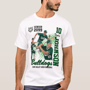 T-shirt Équipe de baseball Photo personnalisée Soirée des