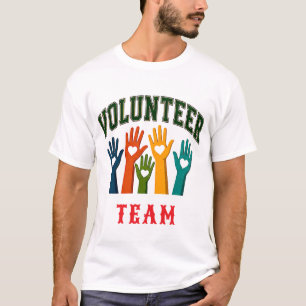 T-shirt ❤️ Équipe de bénévoles Typographie 👕