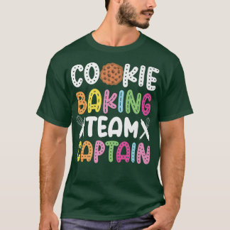 T-shirt Équipe de biscuits cuits cuits cuits capitaine Équ