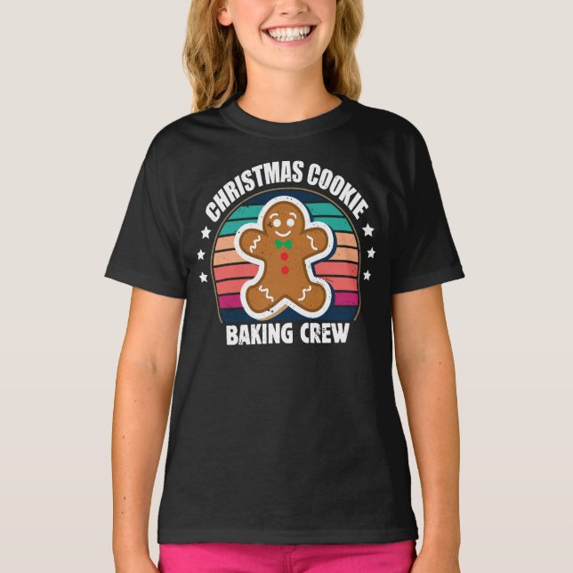 T-shirt Équipe de biscuits de Noël (Devant)