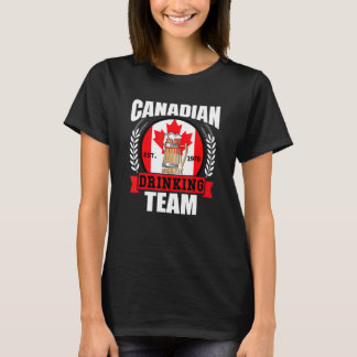 T-shirt Équipe de boisson canadienne   Drapeau du Canada F