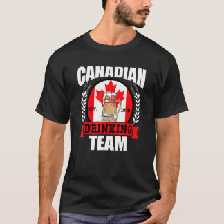 T-shirt Équipe de boisson canadienne   Drapeau du Canada F