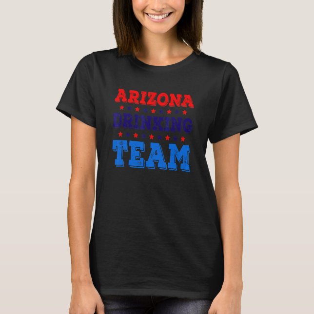 T-shirt Équipe de boisson de l'Arizona Fierté de l'État    (Devant)