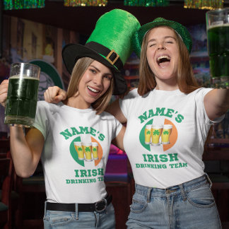 T-shirt Équipe de boisson irlandaise personnalisée 3 Femme
