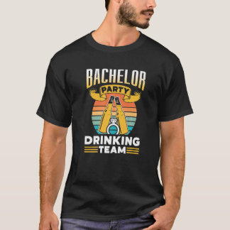 T-shirt Équipe de boisson pour enterrement de vie de garço