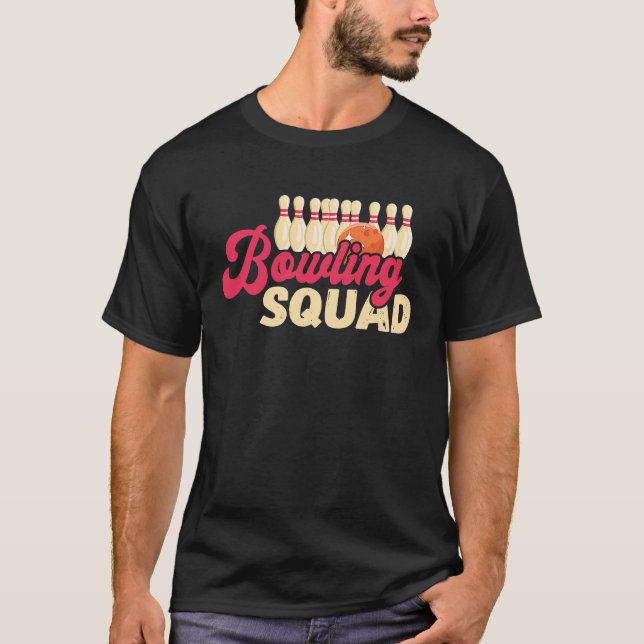 T-shirt Équipe de Bowling Bowler Bowling B (Devant)