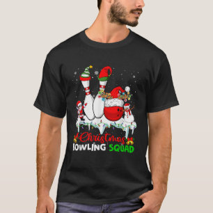 T-shirt Équipe de bowling de Noël Dabbing Père Noël Elf Bo