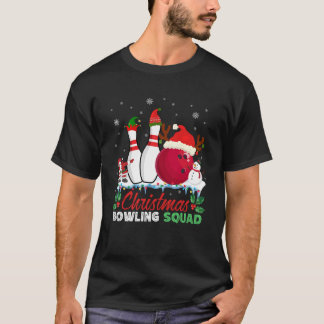 T-shirt Équipe de bowling de Noël Snowman Père Noël Dabbin