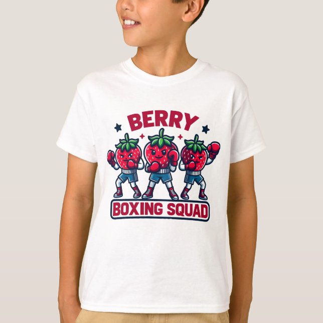 T-shirt Équipe de boxe Berry Strawberry (Devant)