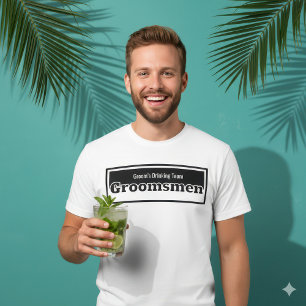 T-shirt Équipe de buveurs du marié, garçons d'honneur drôl