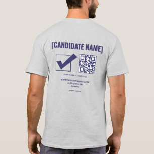 T-shirt Équipe de campagne politique personnalisée Code QR