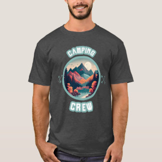 T-shirt Équipe de camping au coucher du soleil Camp d'été