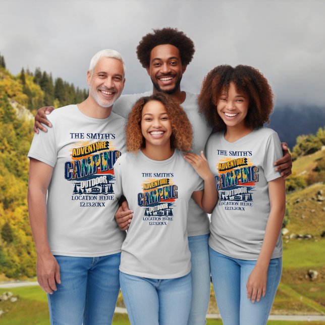 T-shirt Équipe de camping correspondant voyage en famille  (Créateur téléchargé)
