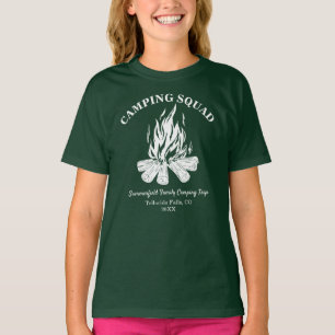 T-shirt Équipe de camping familial Vacances d'été d'automn