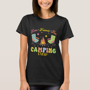 T-shirt Équipe de camping Famille Amis Filles Enfants Ambi