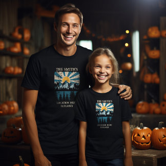 T-shirt Équipe de camping jumelage voyage en famille en dé