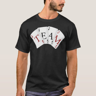 T-shirt Équipe de cartes à jouer Four Aces Poker Bridge Pi