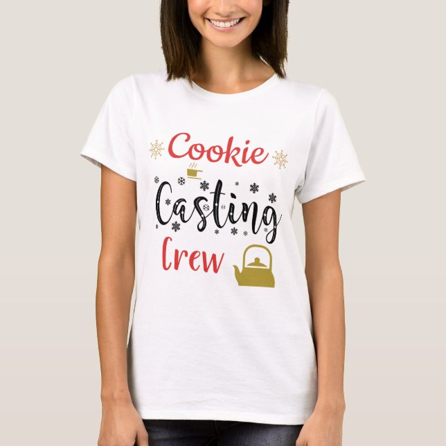 T-shirt Équipe de casting de cuisines Joyeux Noël Arbre de (Devant)