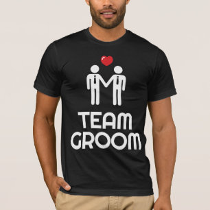 T-shirt Équipe De Chemise De Mariage Gay Groom Pour Hommes