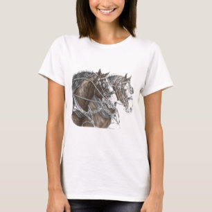 T-shirt Équipe de cheval de trait de Clydesdale