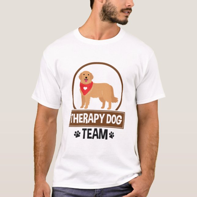 T-shirt Équipe de chien thérapeutique (Devant)