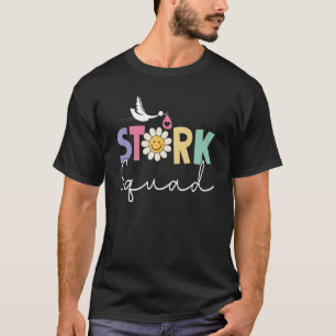 T-shirt Équipe de cigognes Main-d'oeuvre et de livraison i