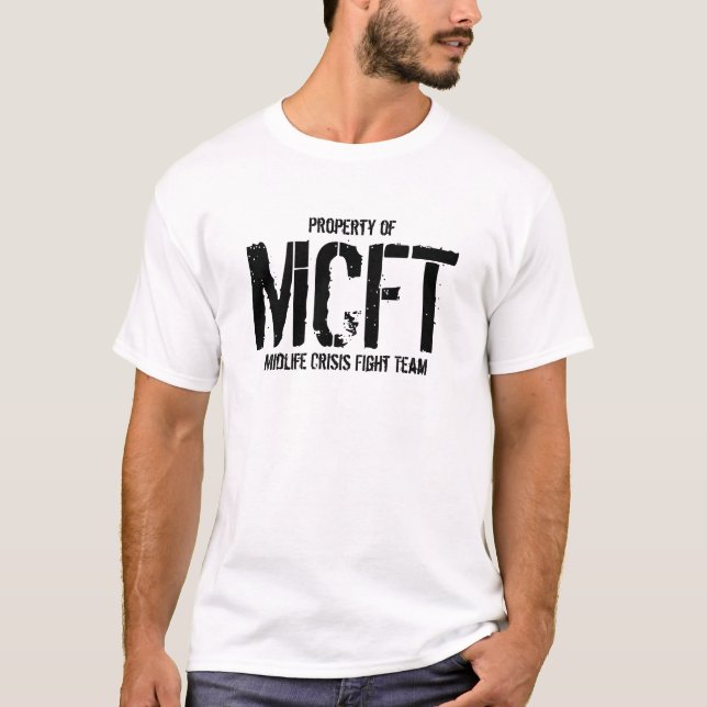 T-shirt Équipe de combat de crise de milieu de la vie (Devant)