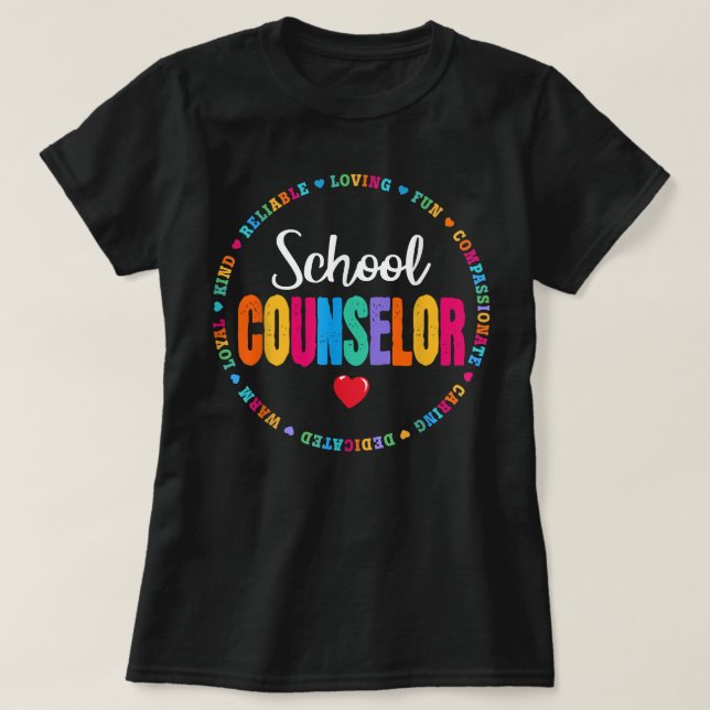 T-shirt Équipe de conseillers scolaires Vie 100 Derniers j (Design devant)