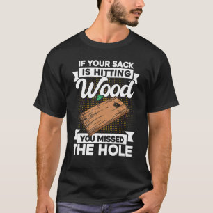 T-shirt Équipe De Cornhole Si Votre Sacoche Touche Du Bois