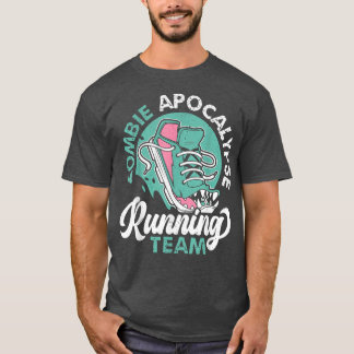 T-shirt Équipe De Coureurs Zombie Apocalypse Halloween Tri