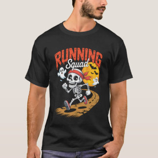 T-shirt Équipe de course à pied Halloween Coureurs Drôle S