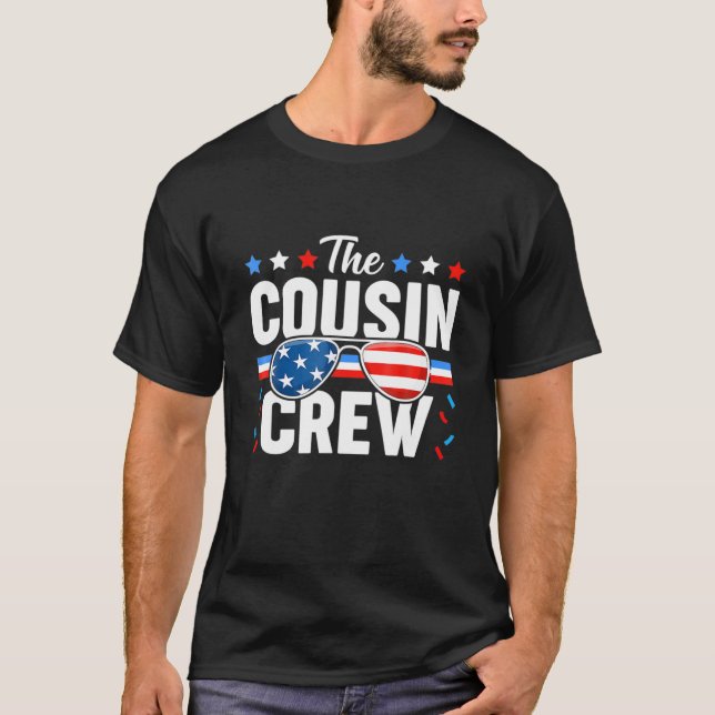 T-shirt Équipe de Cousin 4 juillet famille patriotique amé (Devant)