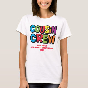 T-shirt Équipe de cousins colorés et drôles pour la réunio