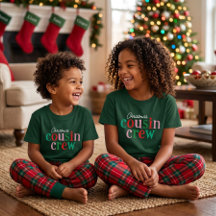Équipe de cousins de Noël pour enfants tenue de fa