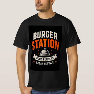 T-shirt 🍔 Équipe de cuisine du restaurant Burger Station