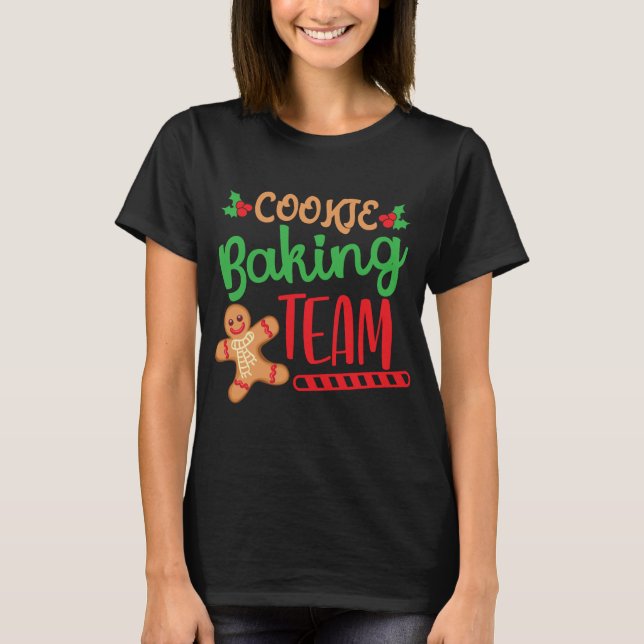T-shirt Équipe de cuisson des biscuits Escouade de Noël Éq (Devant)