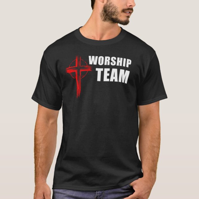T-shirt Équipe de culte - Choir Singing Church (Devant)