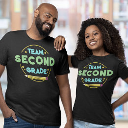 T-shirt Équipe de deuxième année Retour à l'école enseigna