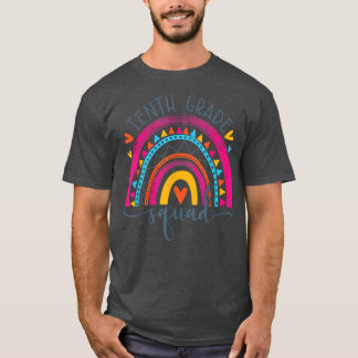 T-shirt Équipe De Dixième Année Bonjour Premier Jour De L'