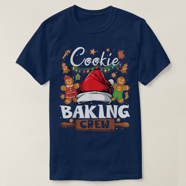 T-shirt Équipe de fabrication de biscuits de Noël Chemises (Design devant)
