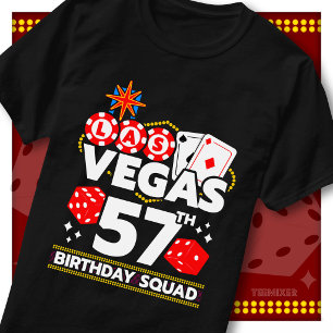 T-shirt Équipe de fête au casino pour les 57 ans de Vegas