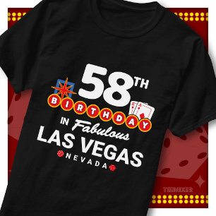 T-shirt Équipe de fête d'anniversaire pour les 58 ans Sign