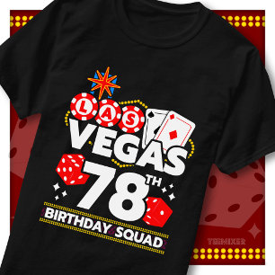 T-shirt Équipe de fête de casino pour les 78 ans de Vegas