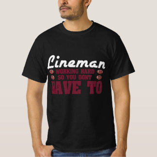T-shirt Équipe de football américain Lineman Working Sport