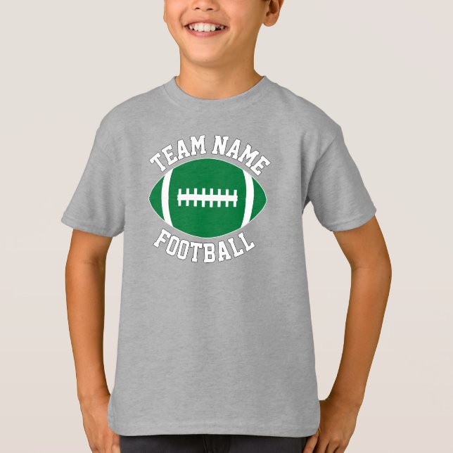 T-shirt Équipe de football vert Nom, joueur et nombre Spor (Devant)