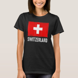 T-shirt Équipe de football vintage de Suisse Fierté Swi