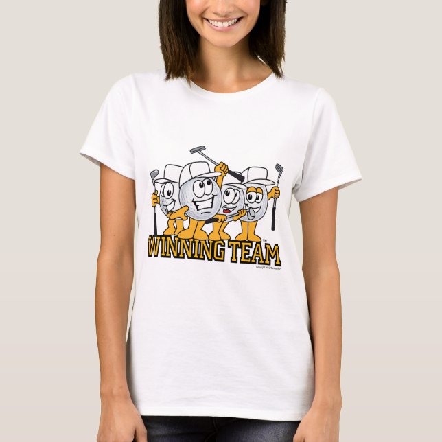 T-shirt Équipe de gain de golf dans la bousculade (Devant)